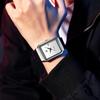 OPK Quartz Watch with Date Easy to Classic Silicone Suitable for and Other White Men's Display, Waterproof, Read, Stylish, Design, Band, School, Work,