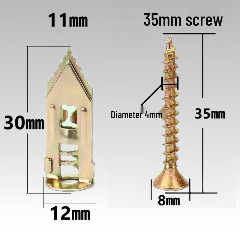 Portable No-Drill Gypsum Board Expansion Screw for Fiber Cement Board