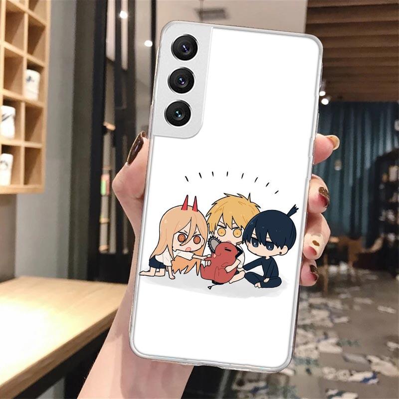 C-Chainsaw Mans Cute Soft Phone Case For Samsung Galaxy S24 S25 S23 S22 Ultra S21 Plus S20 FE S10 + S10E S25Ultra Pattern Capa
