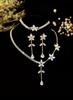 Elegant Rhinestone Zirconia Necklace & Jewelry Set for Bridal & Evening Wear