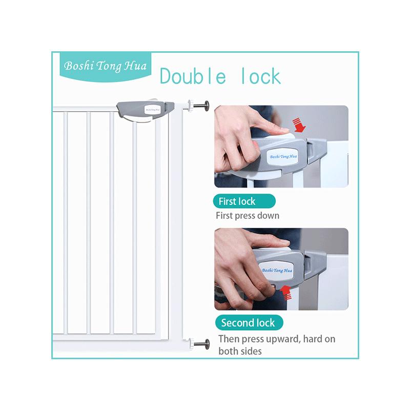 Safety Gate for Babies & Pets: Stairwell & Hallway Barrier Enclosure