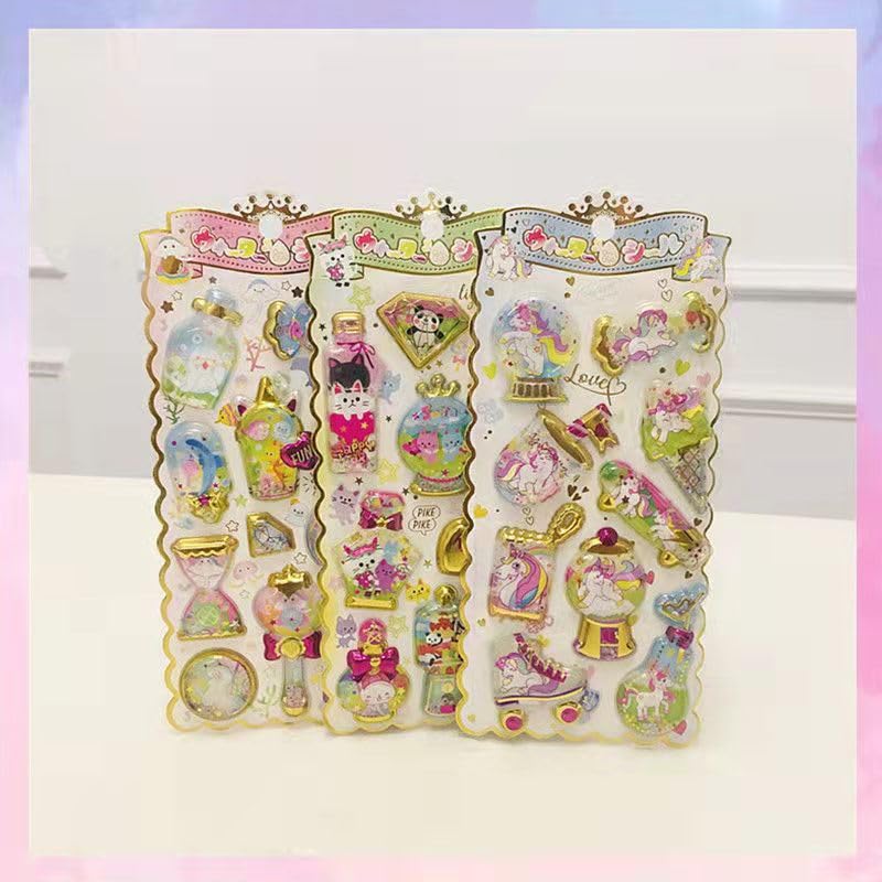 Rich Peach 3D Puffy Sticker Set 3-Piece Smartphone DIY Craft Decorative