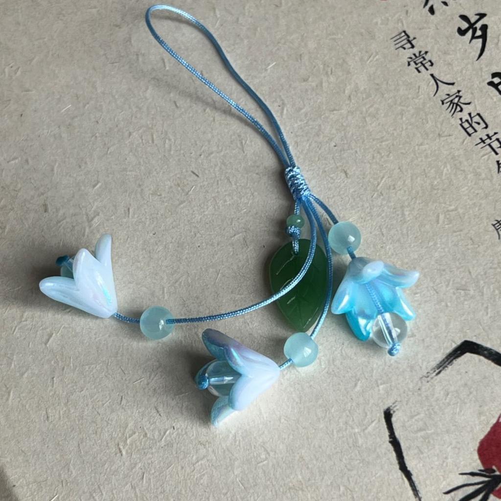 Acrylic Lily Phone Pendant Cute Charms Handmade DIY Cases For iPhone 16 Tiny Accessories Ins Korea Kawaii Original Keychain