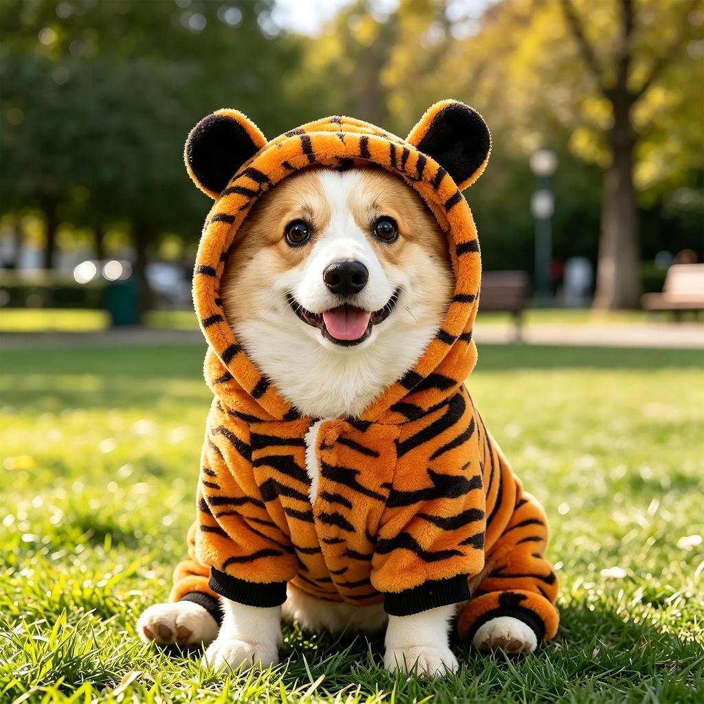 Warm Coral Fleece Dog & Cat Costume for Autumn/Winter - Suitable for Teddy, Corgi, and More