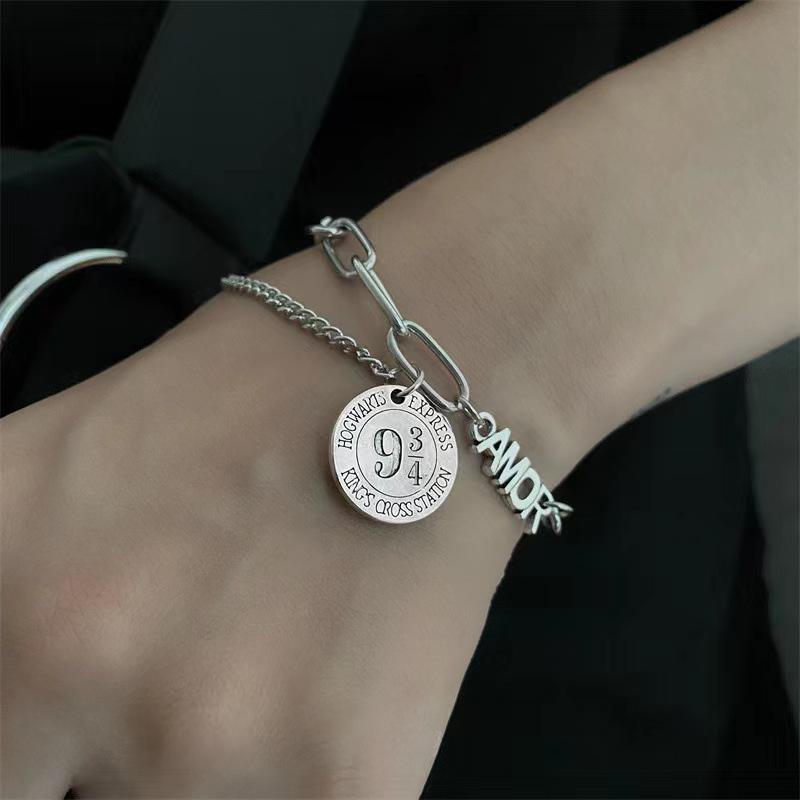 Harry Potter Platform 9¾ Bracelet & Vintage Pendant Necklace Set