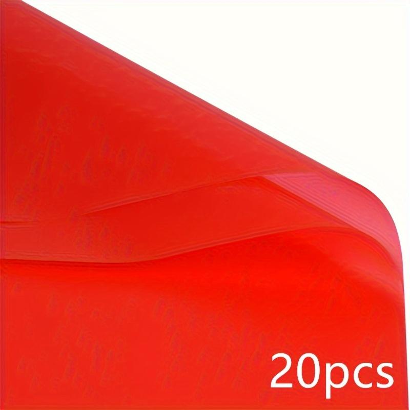 

20 шт. водонепроницаемой матовой упаковочной бумаги для цветов, цветочная упаковочная бумага ручной работы, идеально подходит для упаковки подарков на День святого Валентина красный