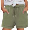 Women's Casual  Summer Elastic Beach Shorts  Solid Casual Shorts