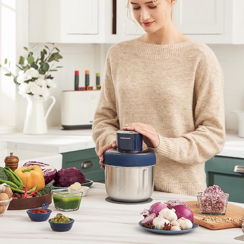 Morphy Richards Multifunktions-Küchenmaschine mit 3-Schüssel-Set CN-Stecker (Adapter enthalten)