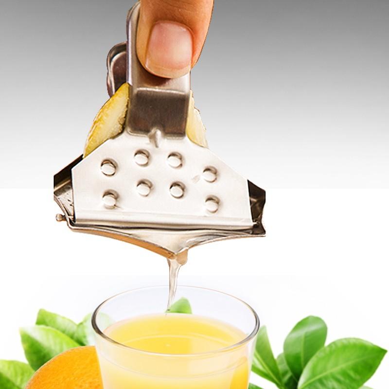 Stainless Steel Lemon Slice Squeezers Set, Manual Juicer for Orange Lime Citrus, Handheld Lemon Wedge Clips, Silver
