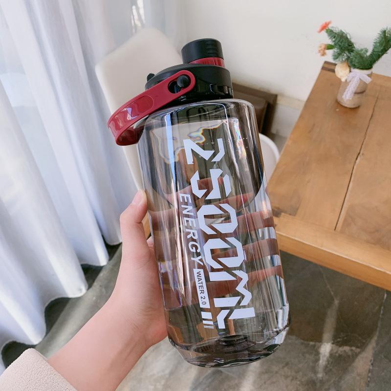 Capacity Plastic Large Cup Water Bottle With Handle Outdoor Indoor Adults Sports