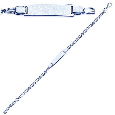 [L3806] - Bransoleta srebrna rodowana 'Bambino' - 16 cm 5 mm
