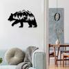 Metal Animal Bear Sign Wrought Iron Decor Hangable Pendant Crafts for Dormitory Room Wall Decoration