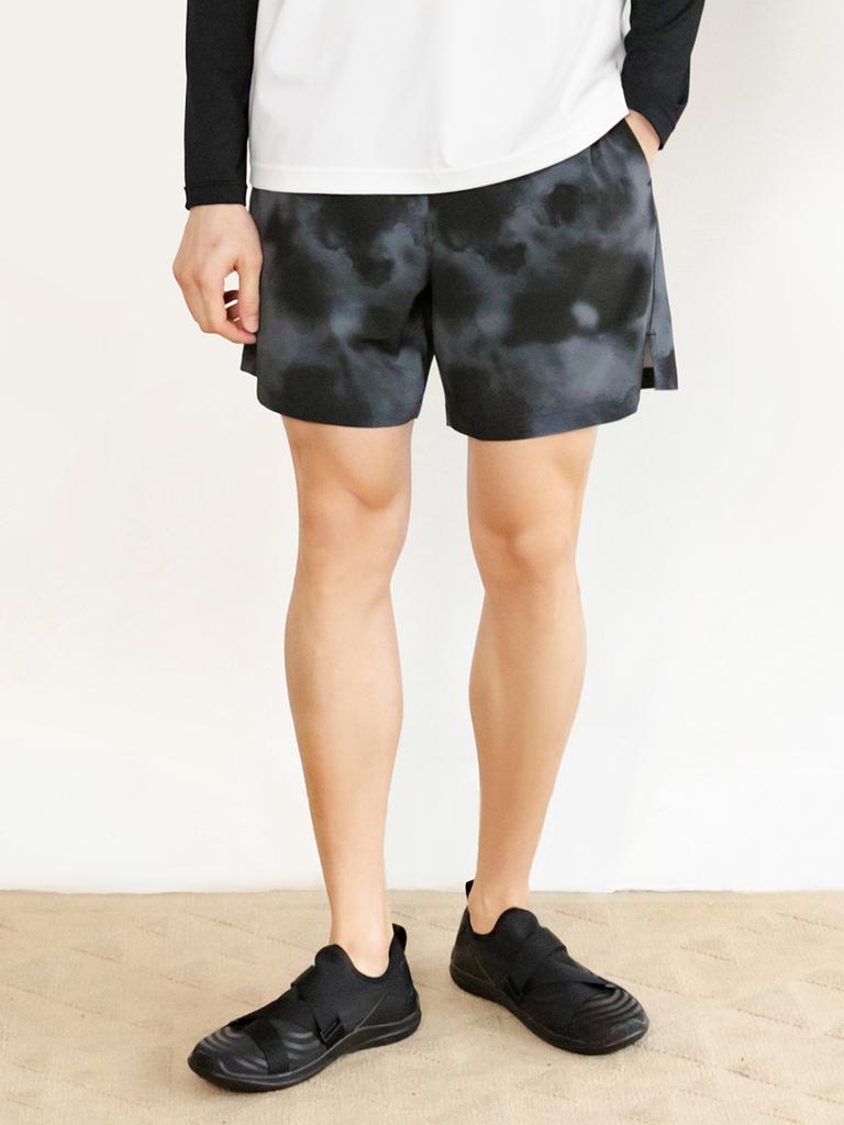 BARREL Men'S Tie-Dye 4-Part Water Shorts Black (B6Smwbs121Blk)