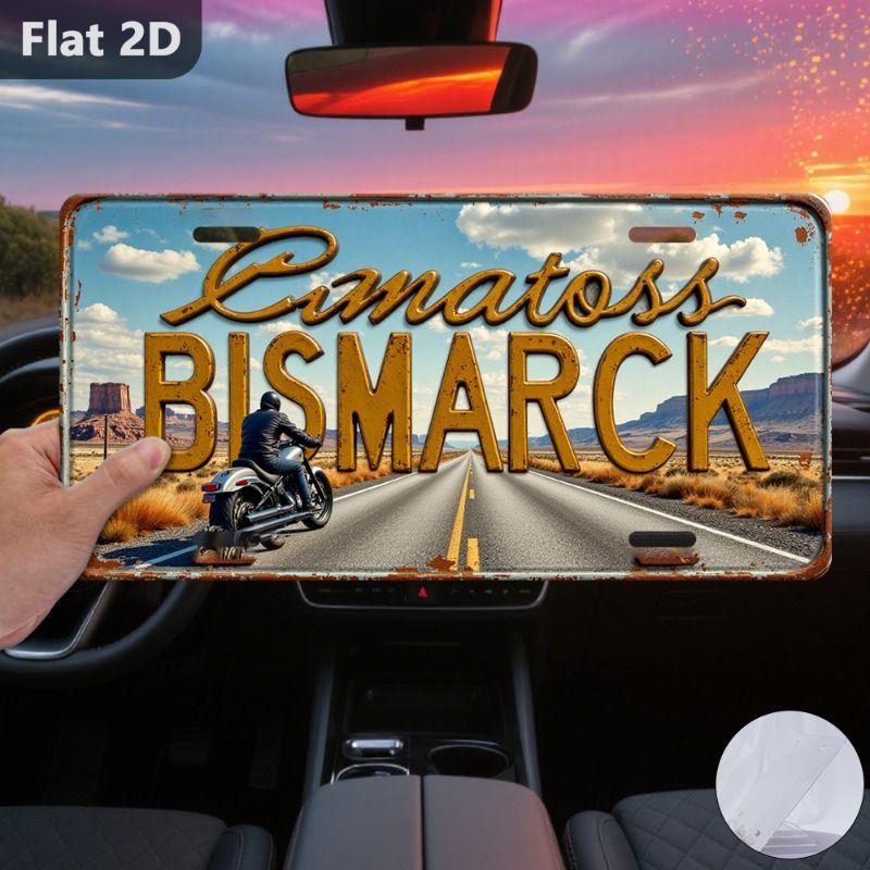 Car License Plate Metal Wall Decor 15x30cm