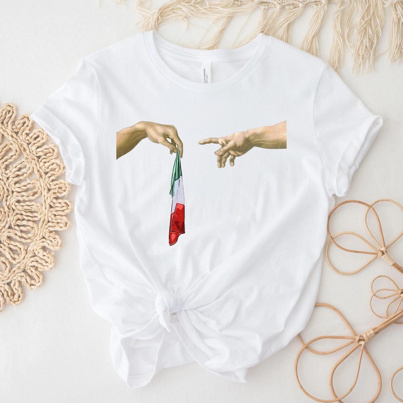 Italy Flag Shirt, The Creation of Adam S