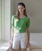 Shine On You Petal Cable Softness Top_Spring Green