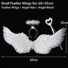 Halloween Christmas Devil Wings Cosplay Angel Wing  Wands Sets White Angel Fairy Feather Wings Wedding Birthday Party Props