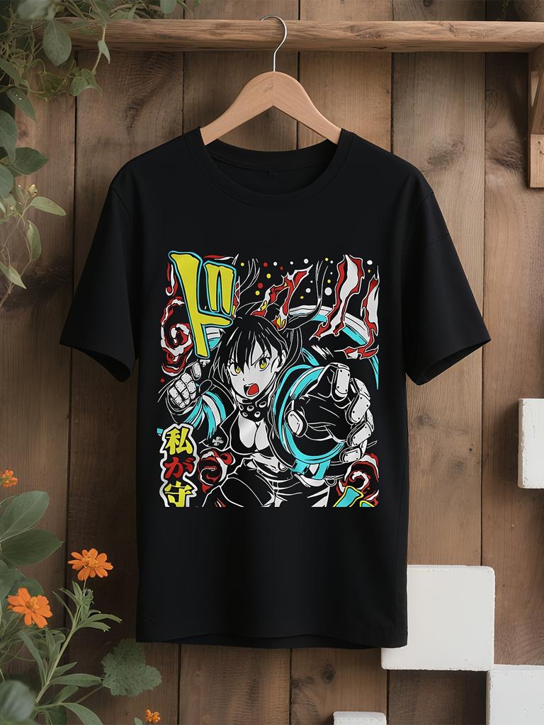 2026 New Year Mens Anime Printed Tshirt Japanese Manga Theme Short Sleeve Shirt Made of Soft Cotton Fabric