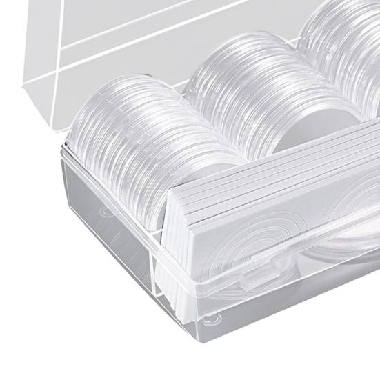 46mm Coin Protective Case Capsules Organizer Storage Box with Adjustable Pad