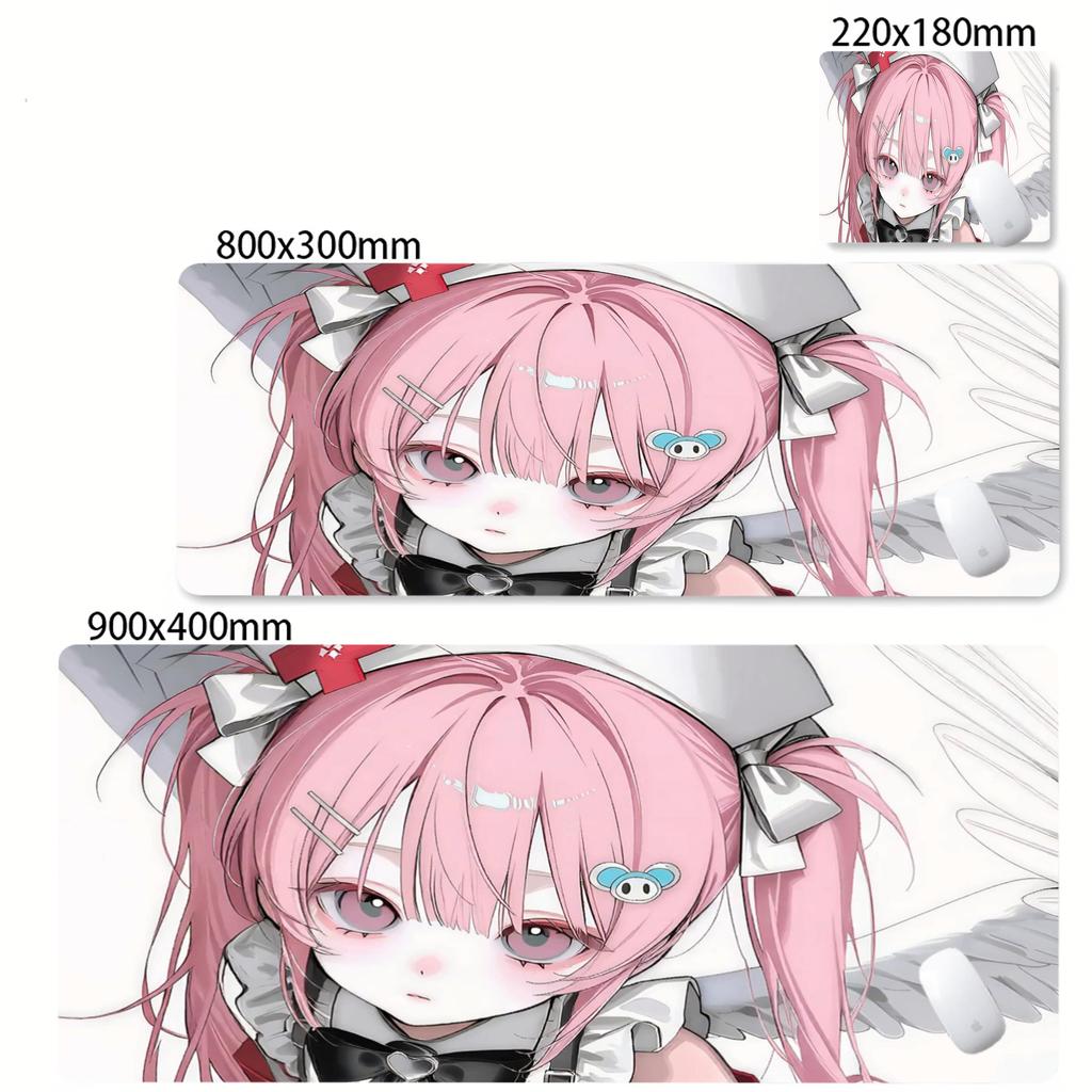 Large Size Pink Mousepad xcm Anime Girl Deskmat XXL Kawaii Nonslip Mouse Pad Cute Mice Rugs Extended Gaming Keyboard Mat