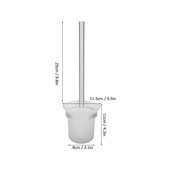 Toilet Cleaning Brush Holder Set Lightweight Convenient Household Cleaning Goods Bathroom Utensils Storage Space Aluminum Ceramic Construction Safe