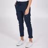 Women's Fashion Button Pocket Drawstring Elastic Waist Casual Pants