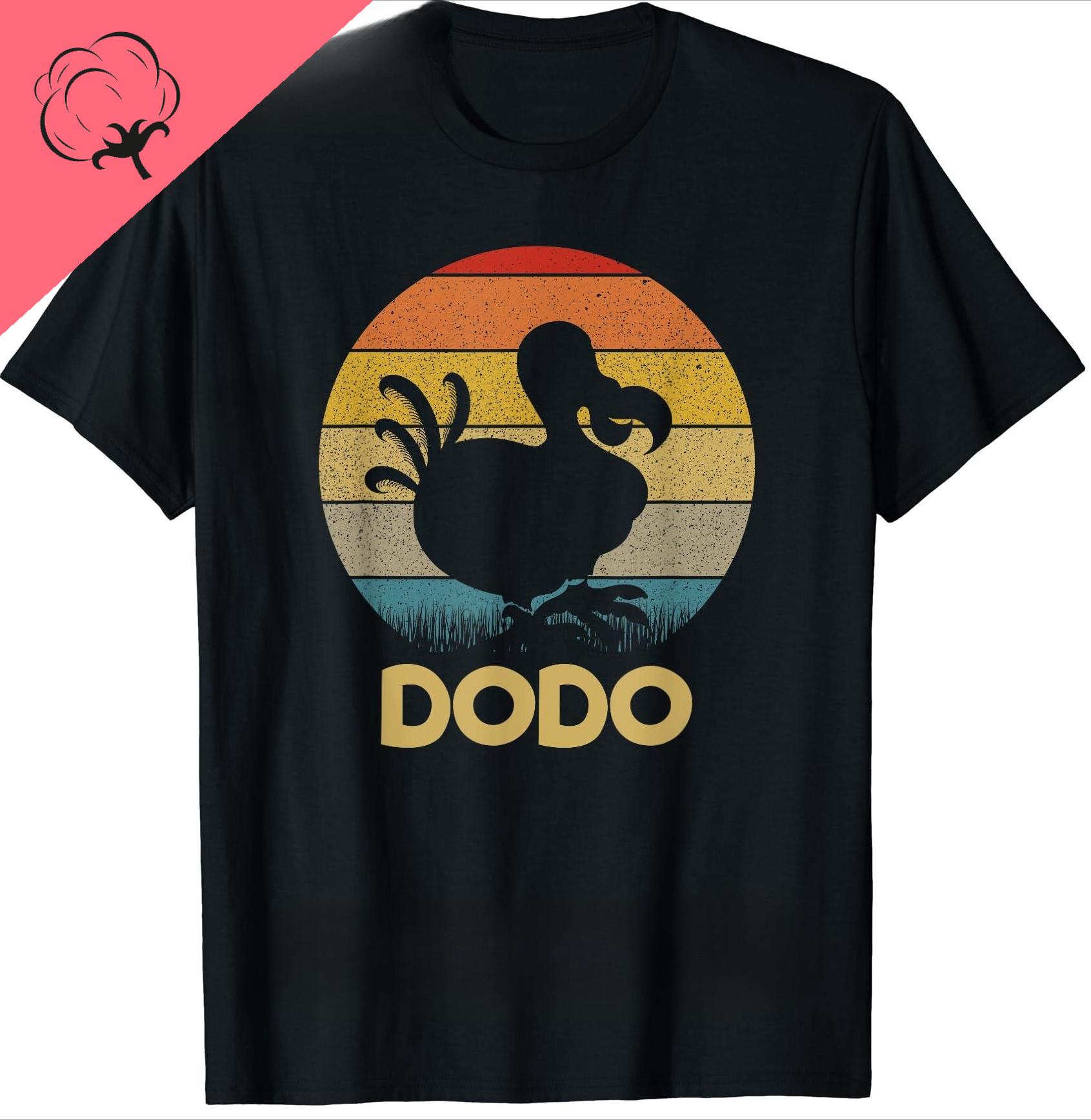 Dodo Retro Sunset Dodo Bird Silhouette Dodo Bird Shortsleev New Arrival Harajuku Printed TShirt MEN WOMEN UNISEX T Shirts Top S