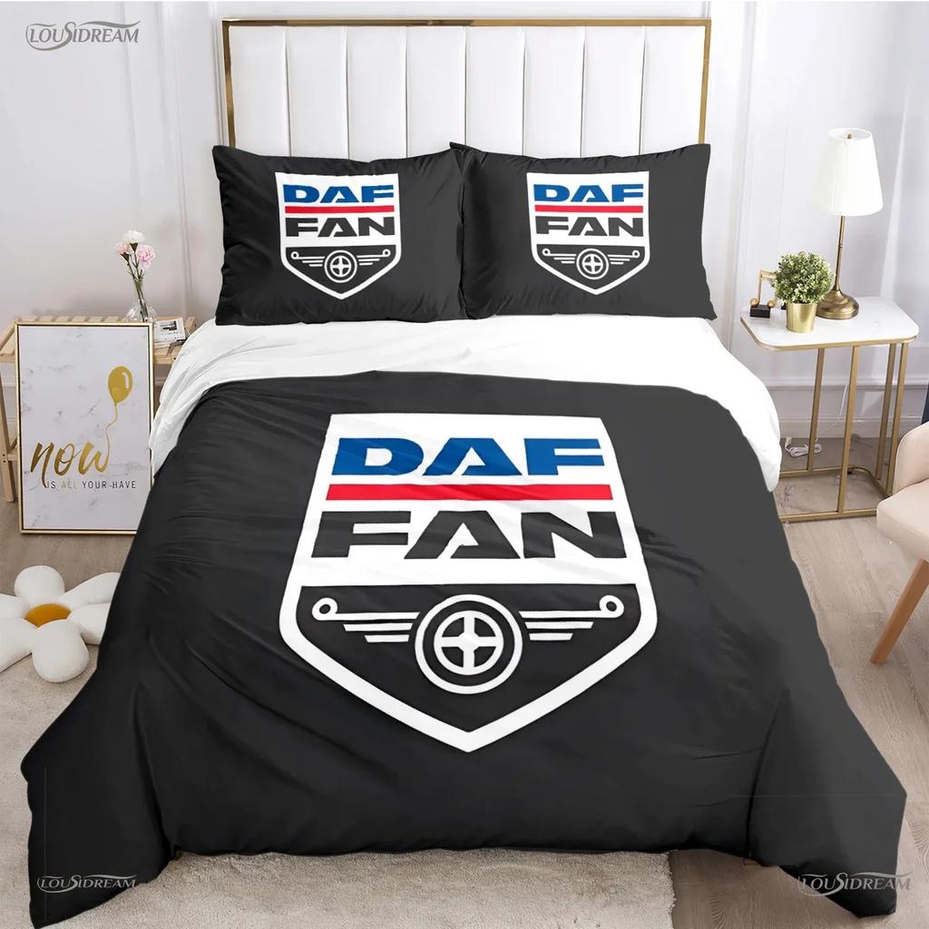 Comforter Daf Truck Logo Cartoon Comforter Bedding Set Soft And S For Teens Boy Single Double Queen King