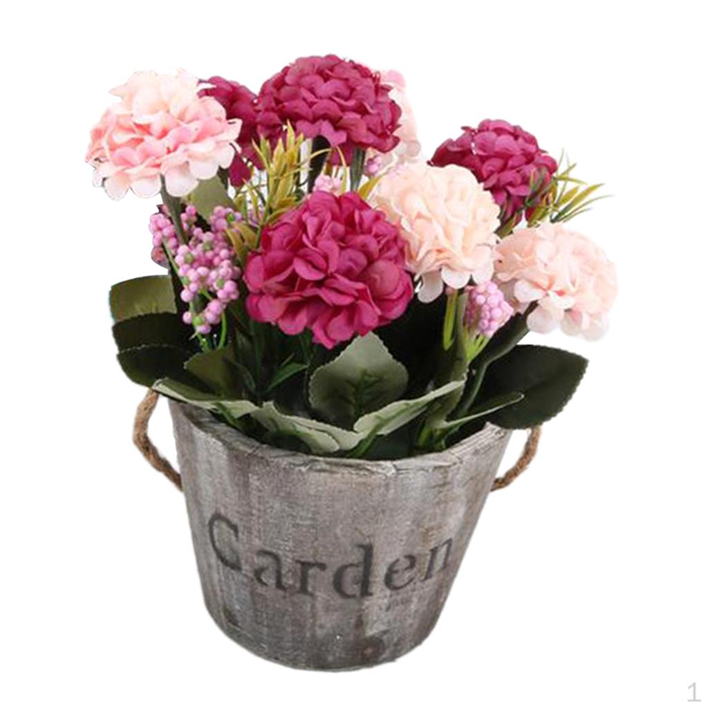 

Hydrangea Home/ Wedding Decor Brown Round_Rose Red