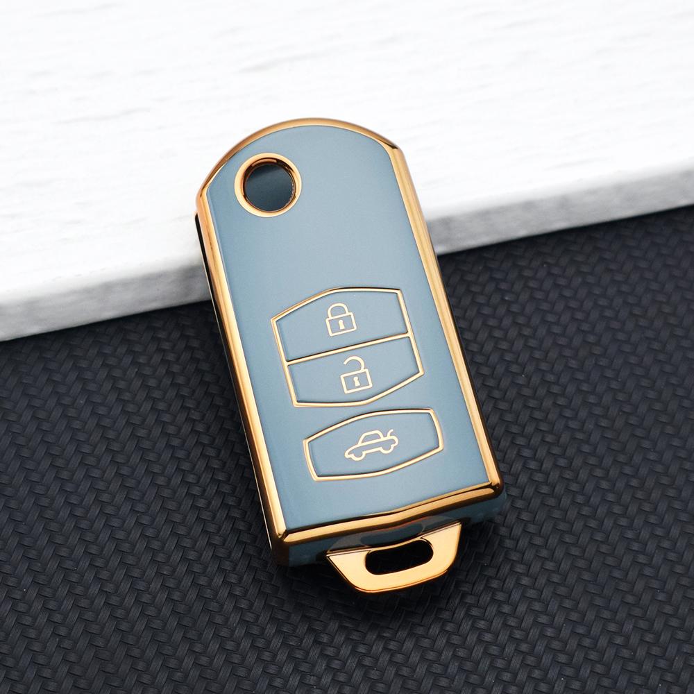 TPU Car Key Case Cover for Mazda Demio 2 3 5 6 M3 M5 M6 CX-5 CX7 CX9 RX8 MX5 MPV 3 Buttons Keyless Entry Fob Holder Protector