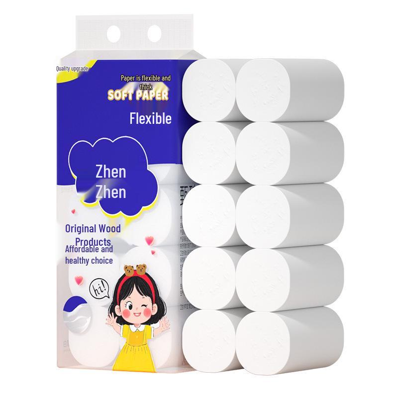 Five-Layer Soft Toilet Paper, 48 Rolls, Virgin Wood Pulp, Coreless, Household Towels.