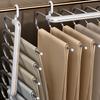 1pc Multi-layer Pants Hanger, Stainless Steel Rack, Save Space Storage and Organization for Wardrobe, Closet, Bedroom, Suitable for Pants,  Scarves