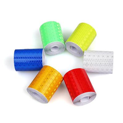 Weißes selbstklebendes 5cm x 3m Reflexband - Kristallgitter Warnfolie
