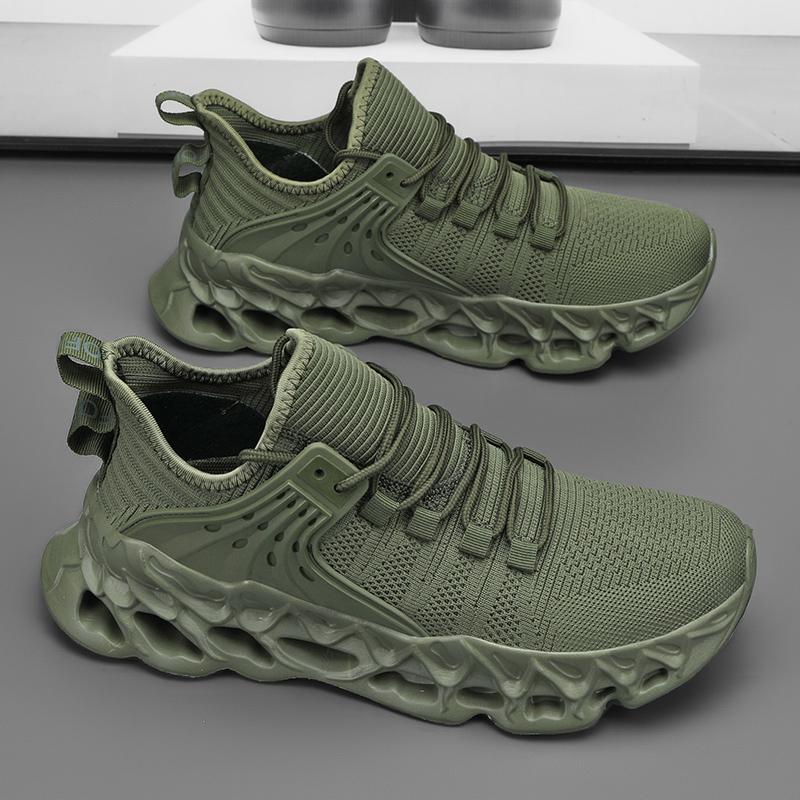 

MAEDEF Men Running Shoes Breathable Mesh Sneakers Non Slip Lightweight Sports Shoes For Outdoor Walking Casual Athletic Footwear 39 армия зеленый
