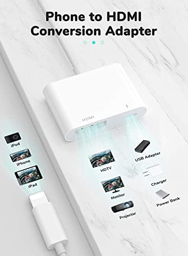 Mobile Phone To TV Screen Projection Transfer Converter Lightning To HDMI High Definition Same Screen Cable