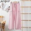 BITCED Quick-Dry Workwear Trousers for Women Summer/Autumn High-Waisted Wide-Leg Slimming Casual Trousers