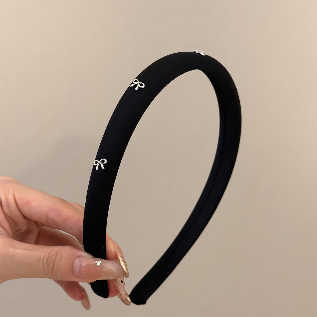 New Bow Fairy Hoop Headband Elegant Washing Face Headband Hair Accessories Soild Color Hair Bands for Women