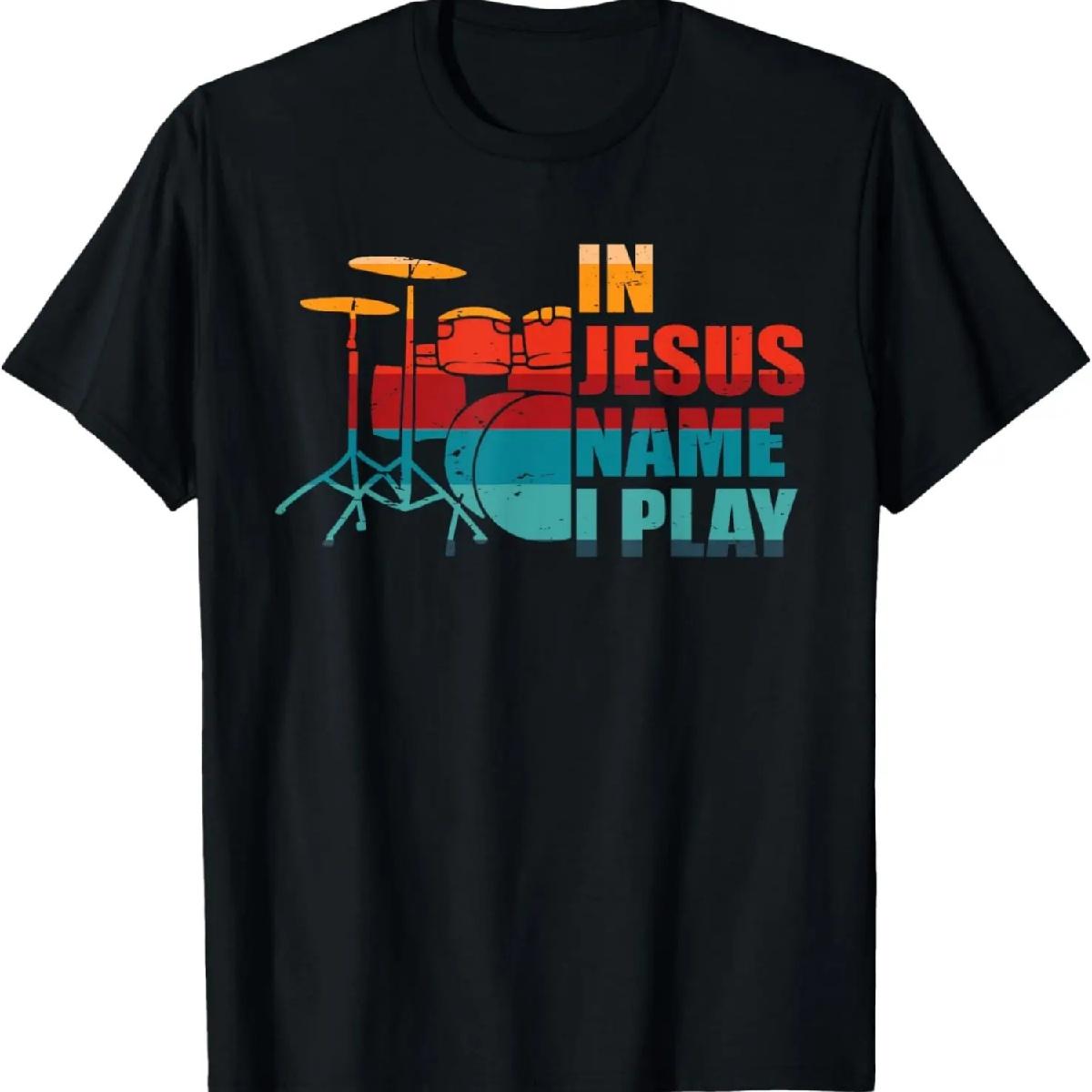 Во Имя Иисуса Я Играю на Барабанах Христианский Музыкант Барабанщик Футболка XXXXXL разноцветный
