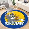 1pc Tom Jerry Office Round Area Rug, Indoor Mat Suitable For Office, Under Office Chairs Bedroom Living Room Home Decor, Room Deco