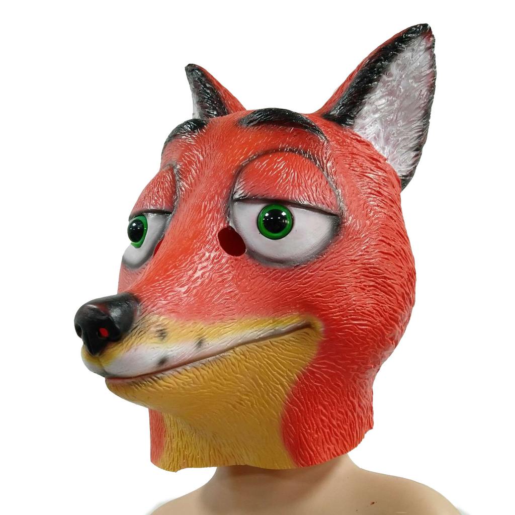Fox Nick Mask Zootopia Judy Headband cos Anime cartoon spoof latex mask Halloween