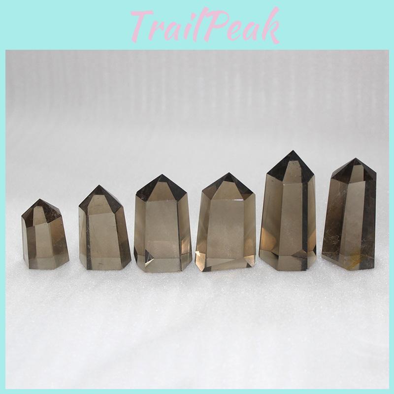 Beautiful Natural Smokey Citrine Quartz Obelisk Crystal Wand Point For Organized Home Decor And Healing Gift