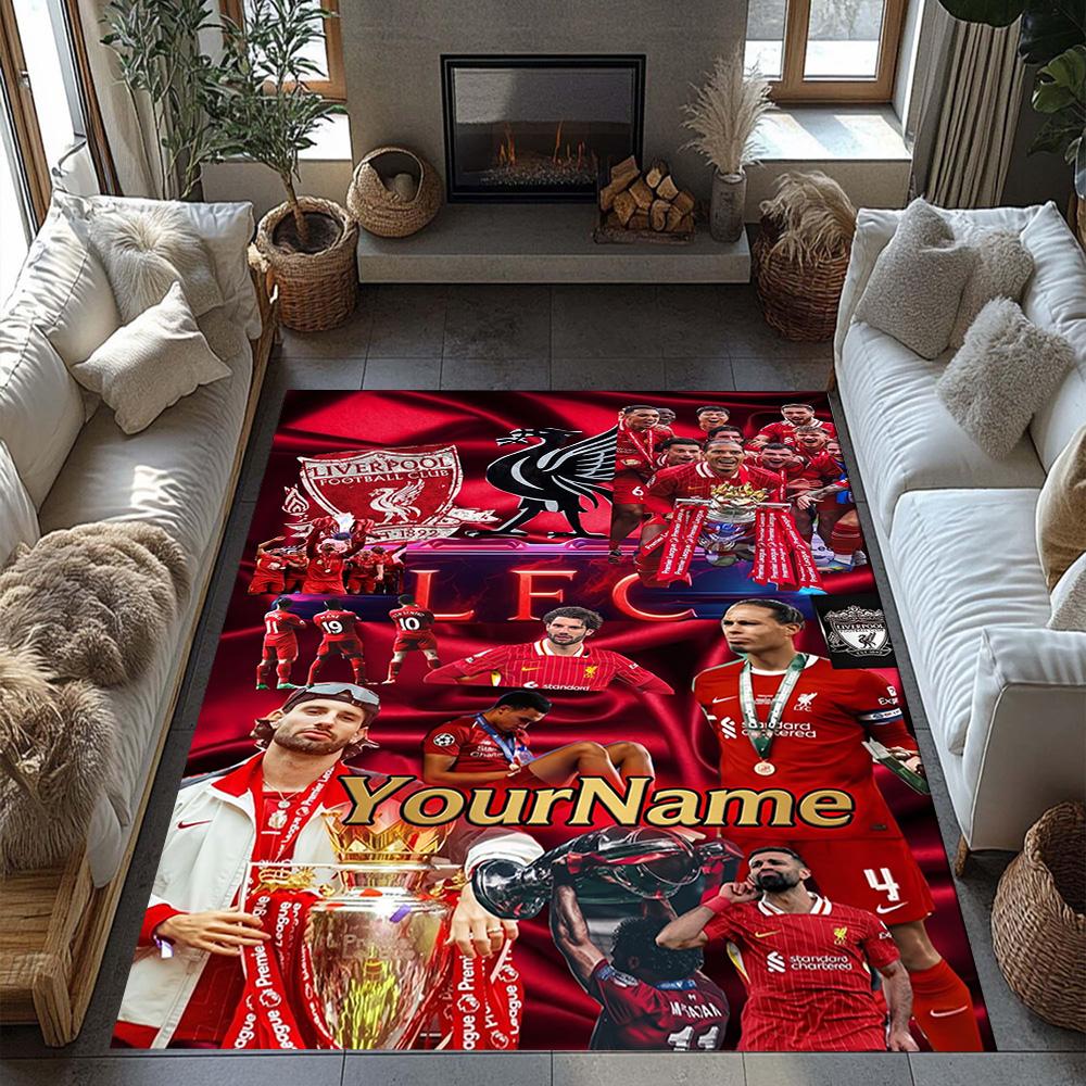 Liverpool Customize Text Area Rug Suitable for Decorate Room Outdoor Kitchen Bedrooms Antislip Carpet Office Home Decor