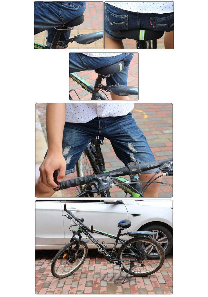 Nuova Sella da Bici Super Morbida Senza Schienale per Mountain Bike - Ispessita, Design Senza Punta, Cuscino Magico Comfort