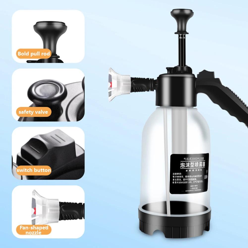 2L Car Wash Foam Sprayer Hand Pressurized Soap Sprayer Car Wash Spray Bottle for Car Cleaning and Garden Use