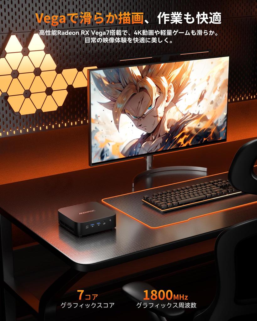 ACEMAGIC Mini PC AMD Ryzen 5 7430U Mini PC Mini PC Windows 11 Pro Memory 4TB SSD Mini PC with 32GB 512GB Fully Functional 3 x 4K WiFi Wired Quiet VESA