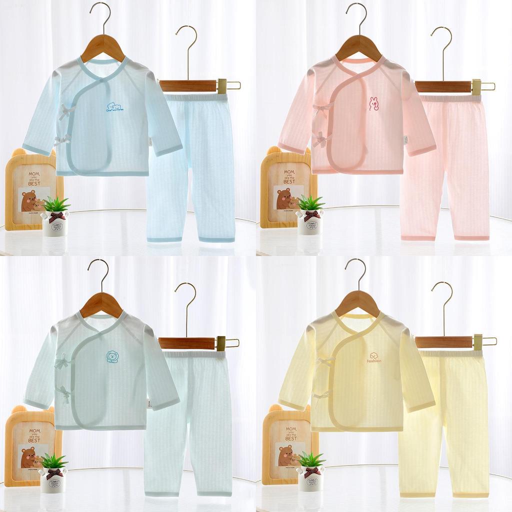 Baby Summer Lightweight Cotton Kimono Set With Antibacterial Feature For Newborns