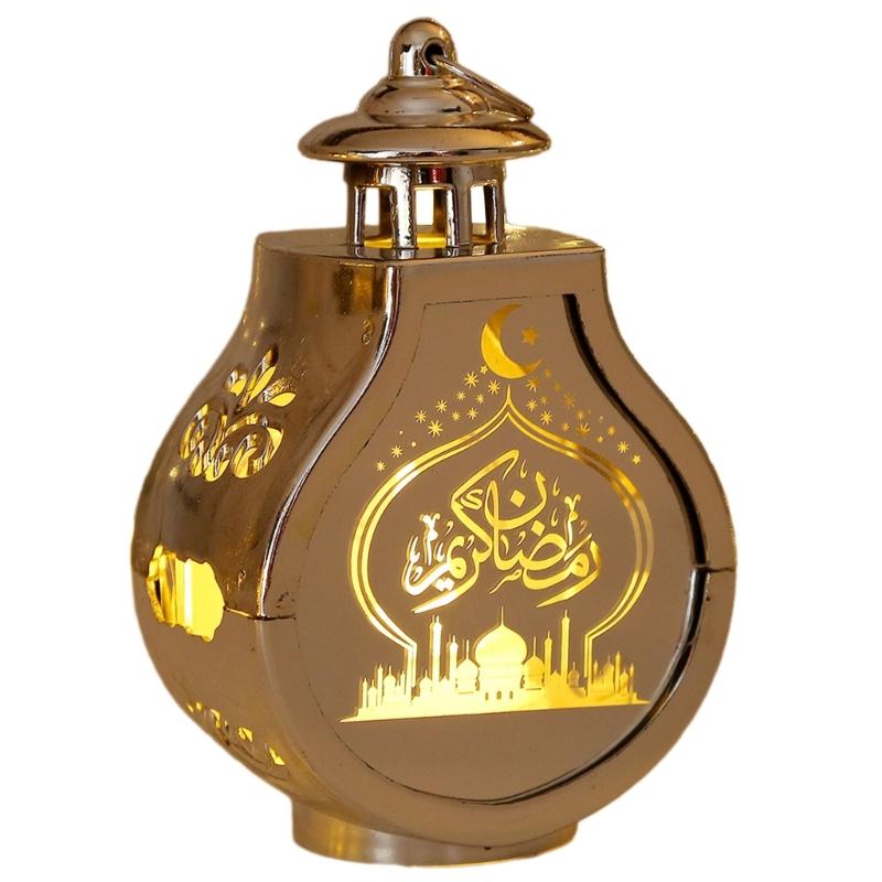 

EidMubarak Light Lamp Ornament Islamic Party Decor Supplies Ramadas Wind Lamp Decor for Home Party серебряный