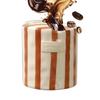 Ceramic Coffee Mug Non-Slip Heat-Resistant Ceramic Coffe Mug Striped Cup for Tea Milk Water Juice Home Camping Dorm Hotel