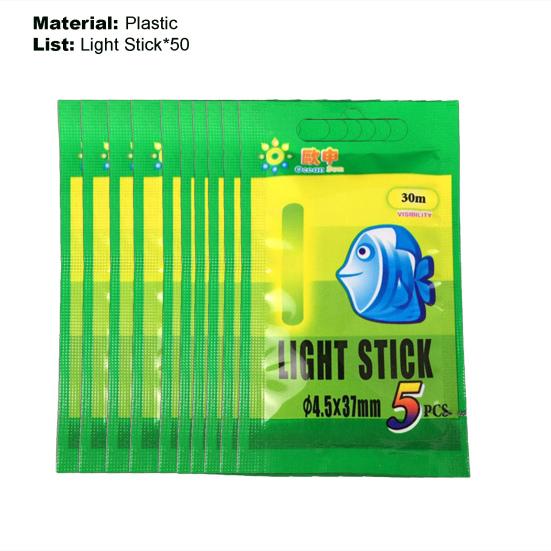 50 Stück Knicklichter Fluoreszierende Mini-Kunststoff-Stabile Angel-Leuchtstäbe für Draußen
