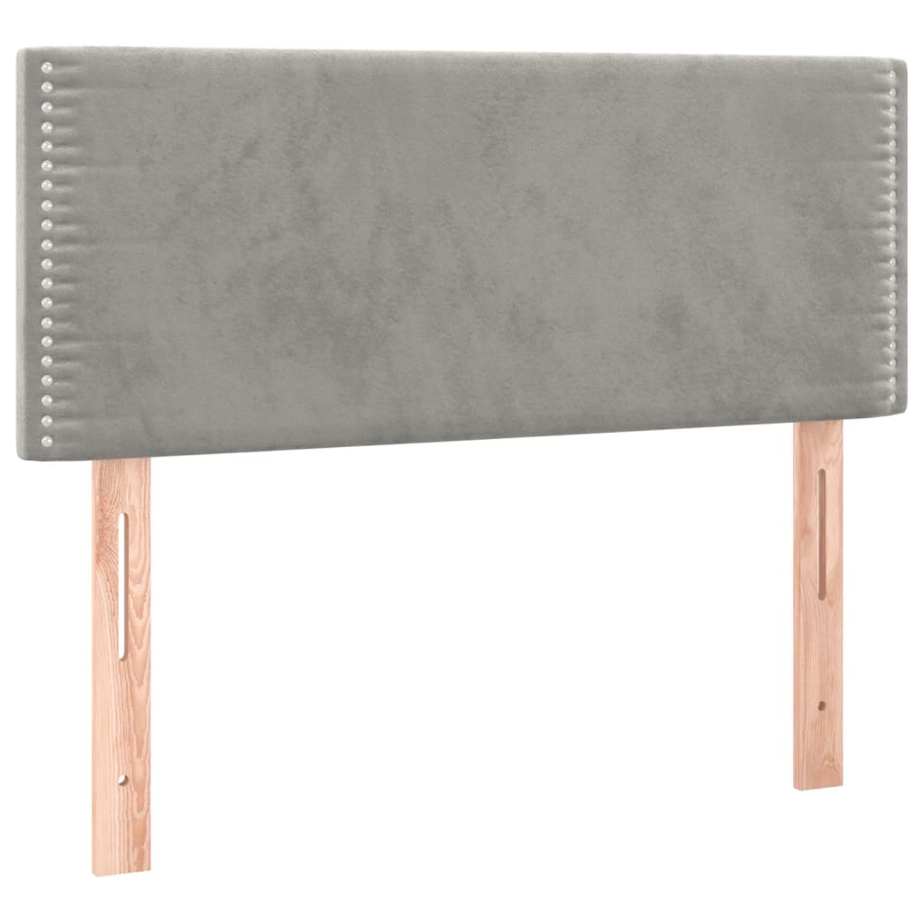 Vidaxl Bed Headboard, Light Gray, 100X5X78/88 Cm, Velvet